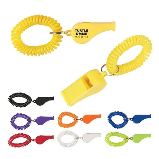 Whistle With Spring Coil
