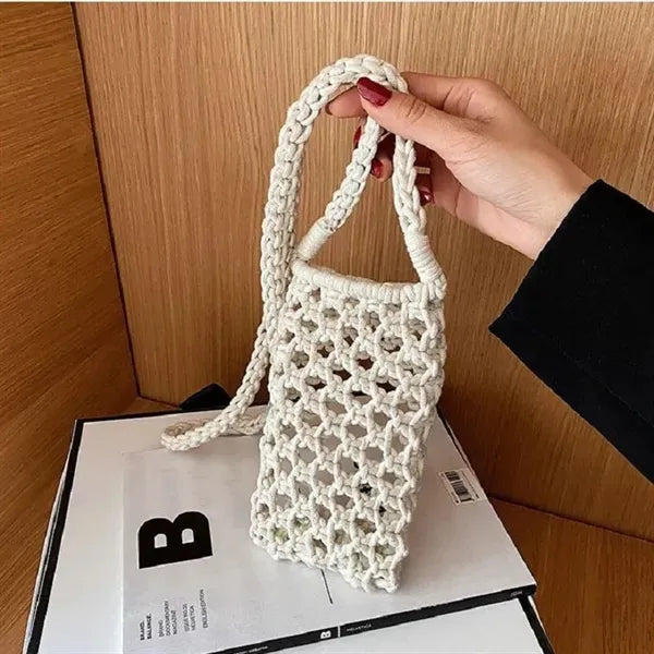 Woven Crossbody Phone Bag with Lightweight Mini Design