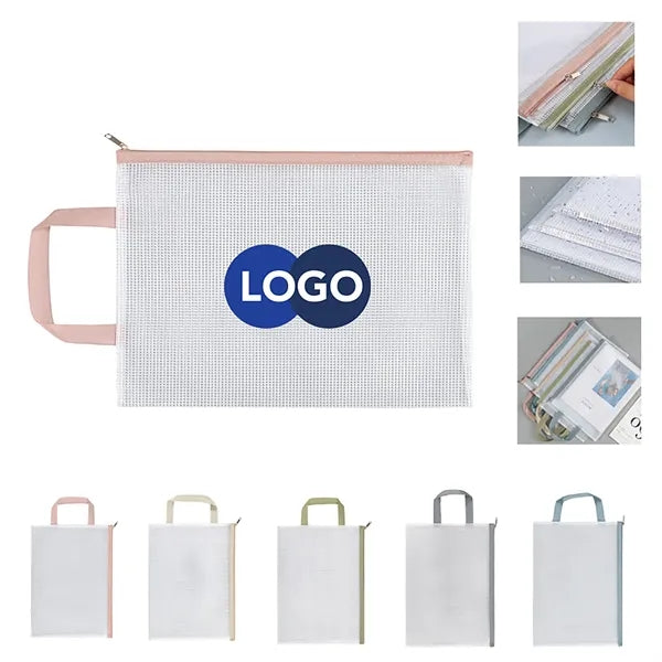 A4 Waterproof Mesh Zipper Bag