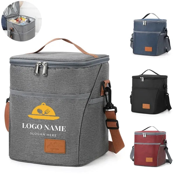 9-Can Insulated PEVA Cooler with Multi-Pocket Storage