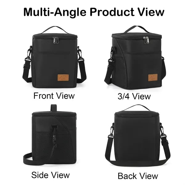 9-Can Insulated PEVA Cooler with Multi-Pocket Storage