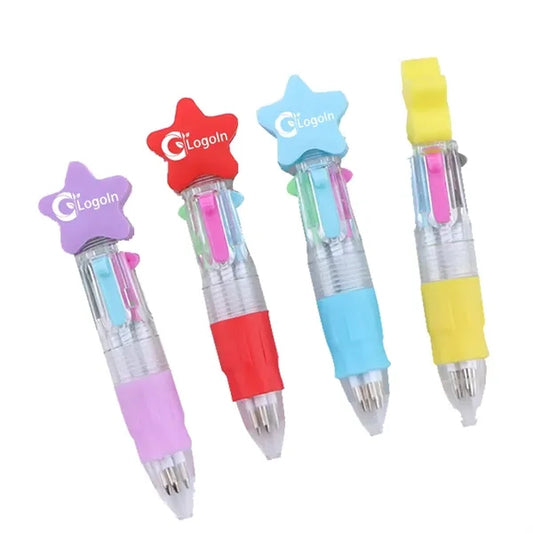 Star Shaped 4 in 1 Colors Ballpoint Pen