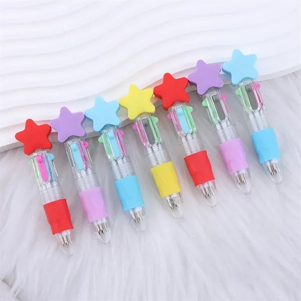 Star Shaped 4 in 1 Colors Ballpoint Pen