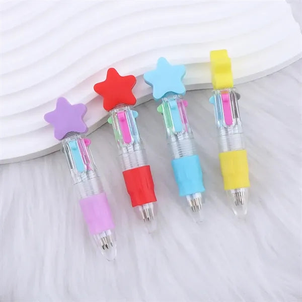 Star Shaped 4 in 1 Colors Ballpoint Pen