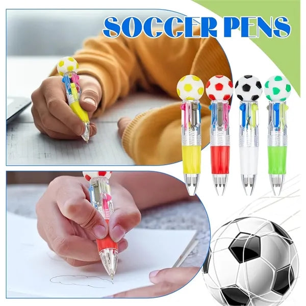 Soccer Party Favors Sport Multicolor 4 in 1 Ballpoint Pen