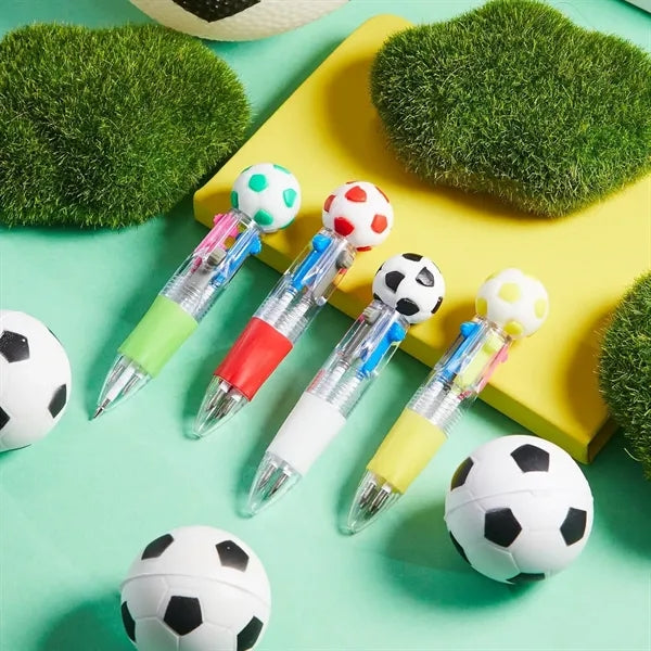 Soccer Party Favors Sport Multicolor 4 in 1 Ballpoint Pen