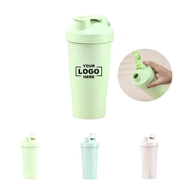 24Oz Eco-Friendly Straw Shaker Cup w/Mix Ball
