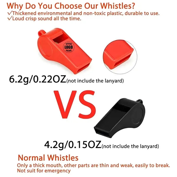 Abs Plastic Emergency Cheer Whistle With Lanyard