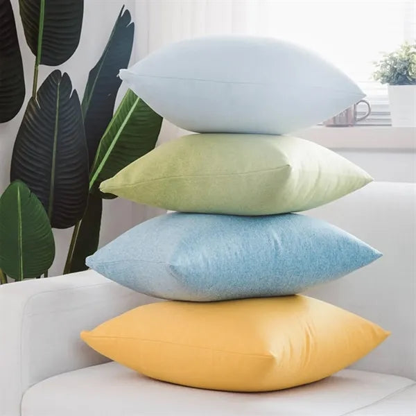 18X18 In Solid Color Natural Linen Blend Pillowcase