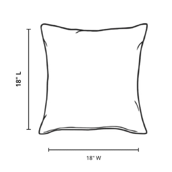 18X18 In Solid Color Natural Linen Blend Pillowcase