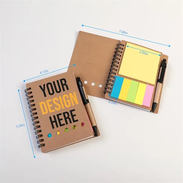 Sticky Notes Kraft Paper Loose-Leaf Coil Notebook