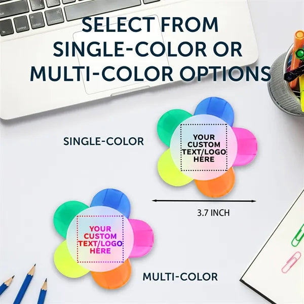 Flower Shape Highlighter 5-in-1 Colors