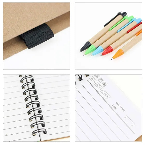 Compact Sticky Notepad with Pen