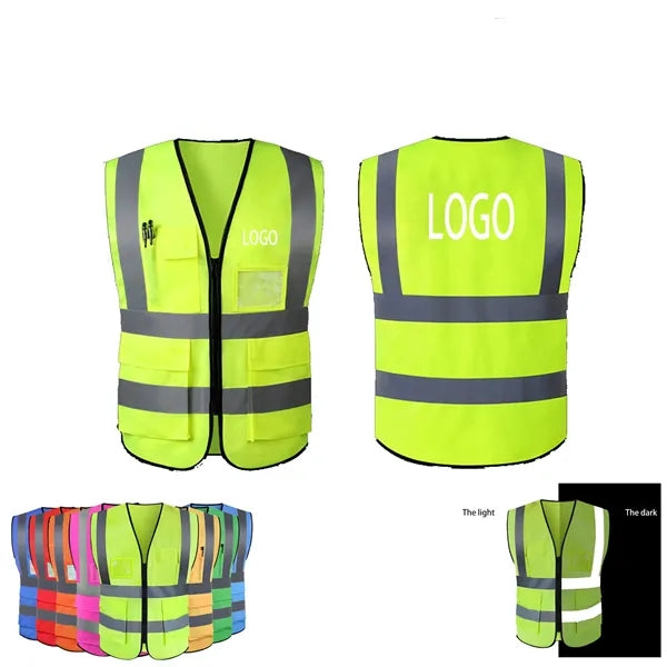 High Visibility Vest With Pocket Zipper