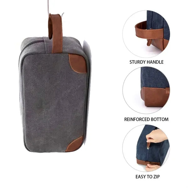 Waterproof Canvas Travel Toiletry Makeup Bag