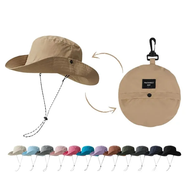 Foldable Bucket Hat Packable Quick Dry Outdoor Sun Hat