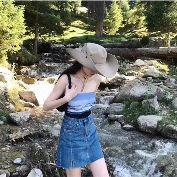 Wide Brim Sun Hat Bucket Outdoor Leisure Protection Hiking