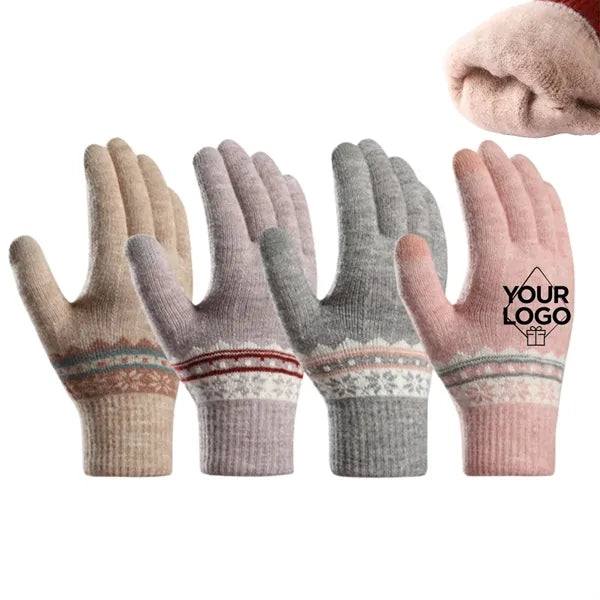 Women Warm Touch Screen Gloves Fleece Lined Winter Knit Glov