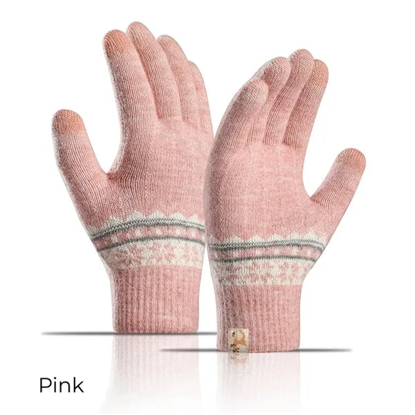 Women Warm Touch Screen Gloves Fleece Lined Winter Knit Glov
