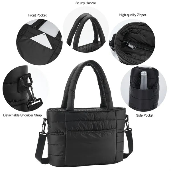 Stylish Puffer Insulated Cooler Tote