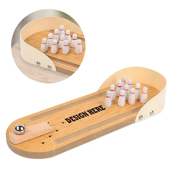 Mini Desktop Wooden Bowling Set