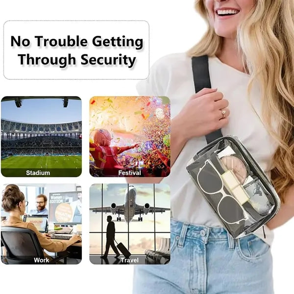 Adjustable Transparent Travel Waist Bag