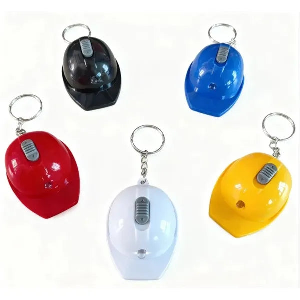 Hard Hat Bottle Opener Keychain with LED Light