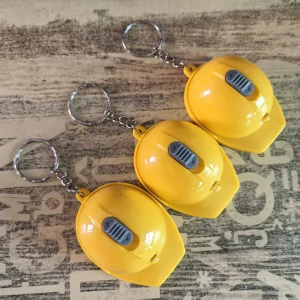 Hard Hat Bottle Opener Keychain with LED Light