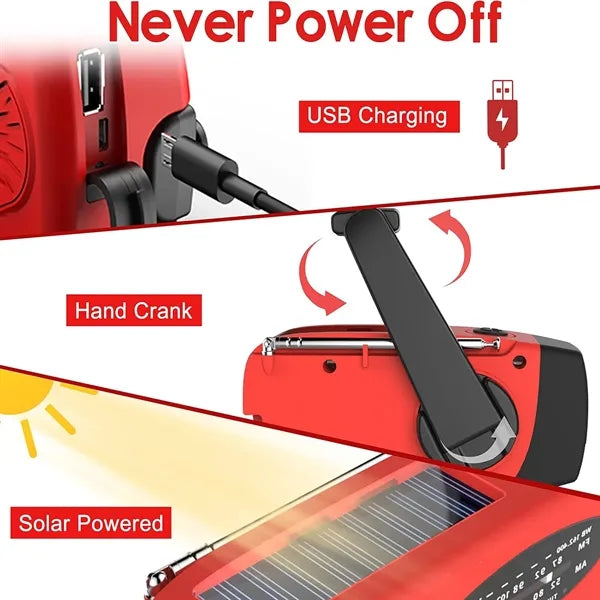 Emergency LED Flashlight Hand Crank Radio