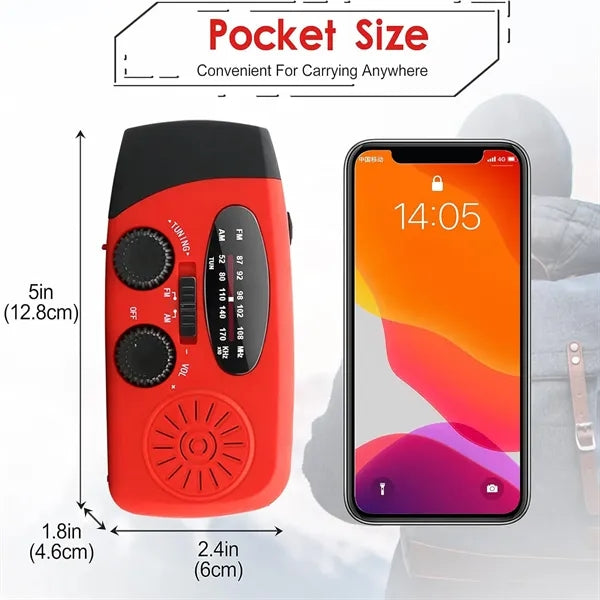 Emergency LED Flashlight Hand Crank Radio