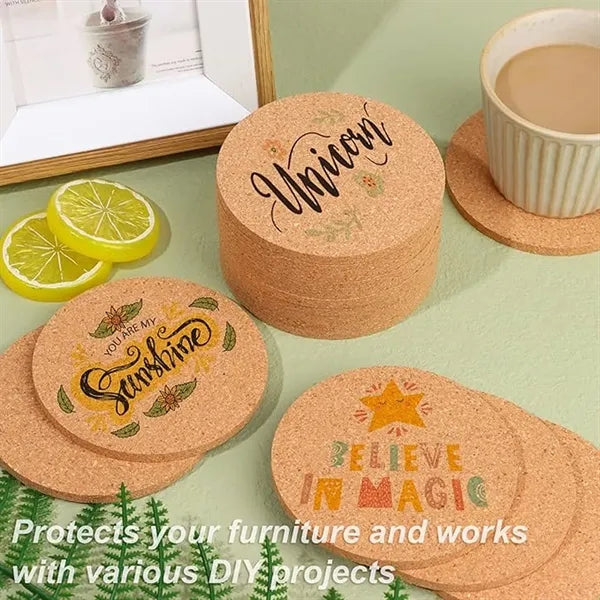 Round Cork Coaster