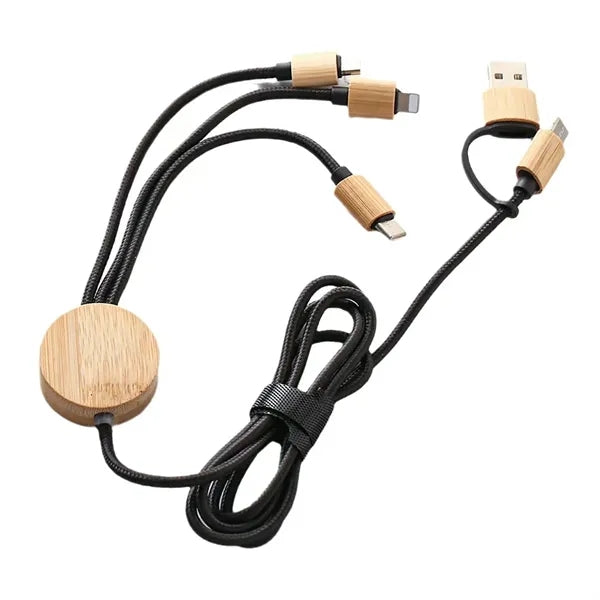 3 in 1 Bamboo Charging Cable
