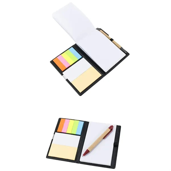 Mini Memo Pad With Ballpoint Pen Attached