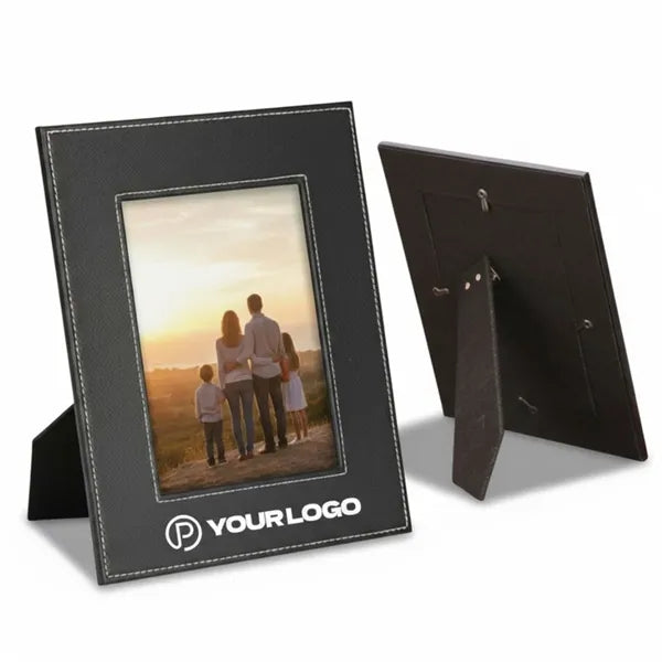 Vintage photo frame PU leather for tabletop display
