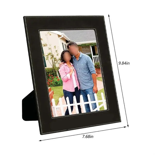 Vintage photo frame PU leather for tabletop display