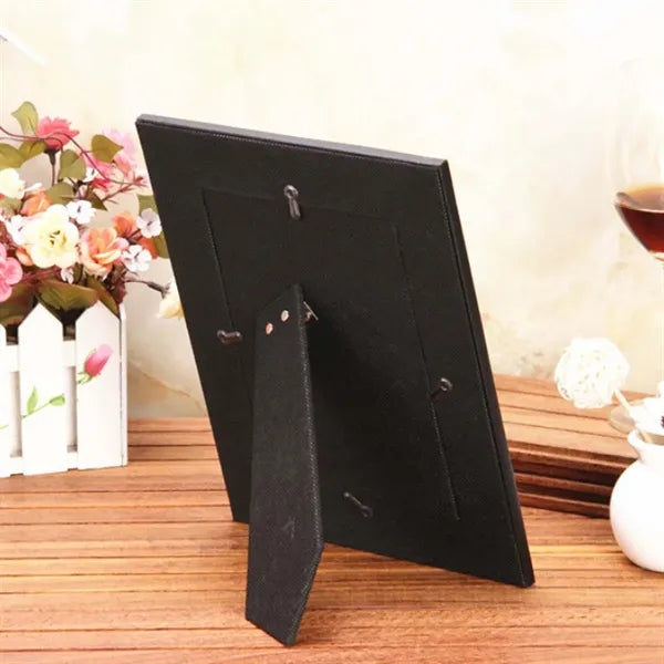 Vintage photo frame PU leather for tabletop display