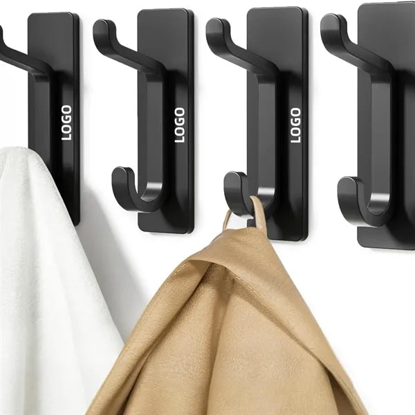 Double Hook Adhesive Duty Aluminum Wall Hanger Use