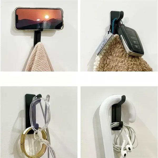 Double Hook Adhesive Duty Aluminum Wall Hanger Use