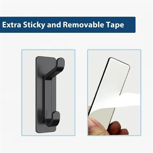 Double Hook Adhesive Duty Aluminum Wall Hanger Use