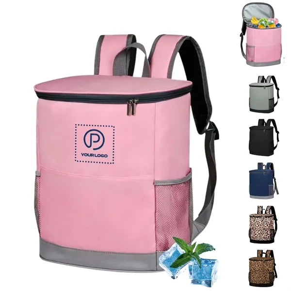 20 can insulated cooler lunch backpack for travel camping