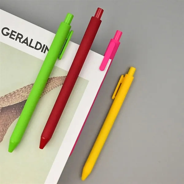 0.5mm Fine Point Plastic Retractable Gel Pens W/ Clip