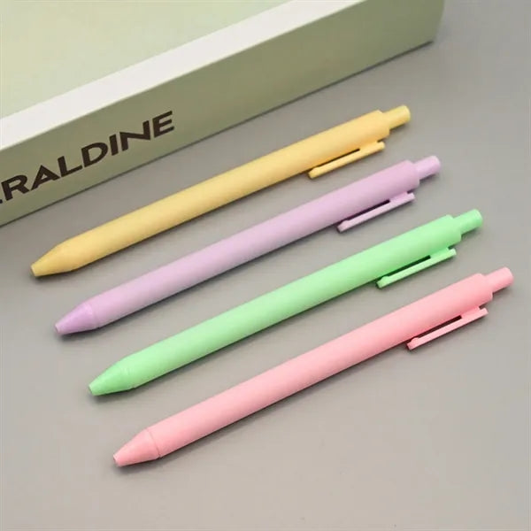 0.5mm Fine Point Plastic Retractable Gel Pens W/ Clip