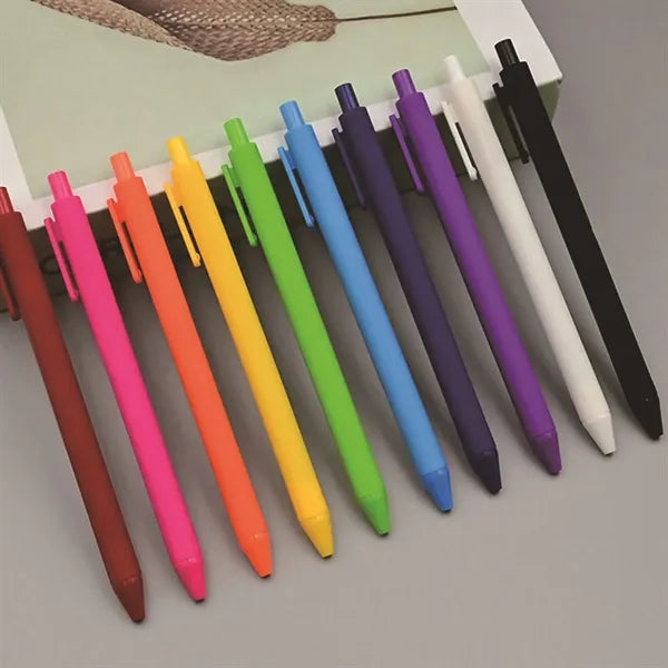 0.5mm Fine Point Plastic Retractable Gel Pens W/ Clip