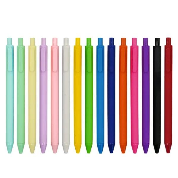 0.5mm Fine Point Plastic Retractable Gel Pens W/ Clip
