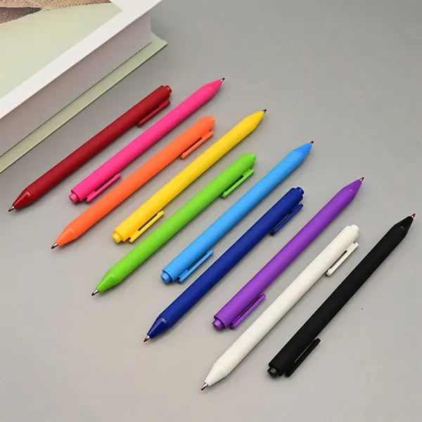 0.5mm Fine Point Plastic Retractable Gel Pens W/ Clip