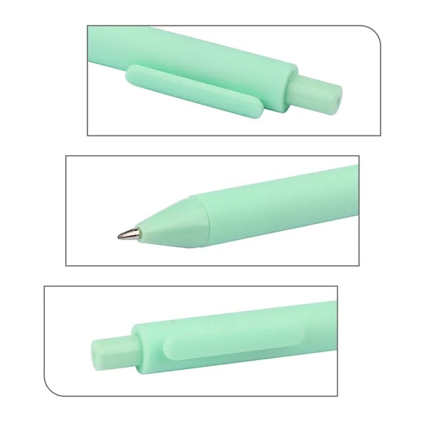 0.5mm Fine Point Plastic Retractable Gel Pens W/ Clip