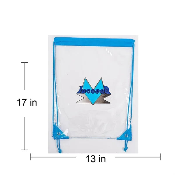 Clear PVC Drawstring Bag