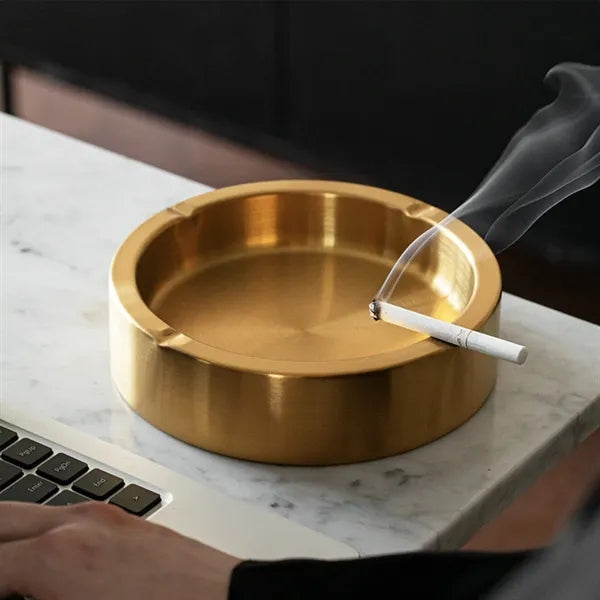 Stainless Steel Heavy Duty Ashtray 4 Slot Windproof