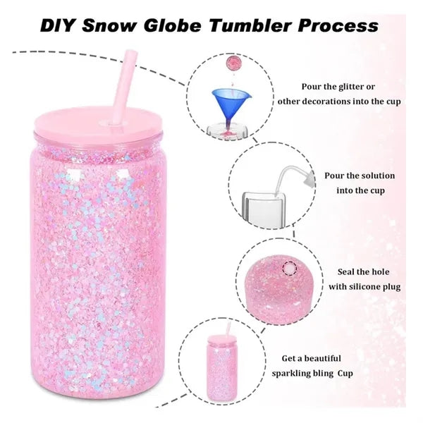 16 OZ Snow Globe Tumbler