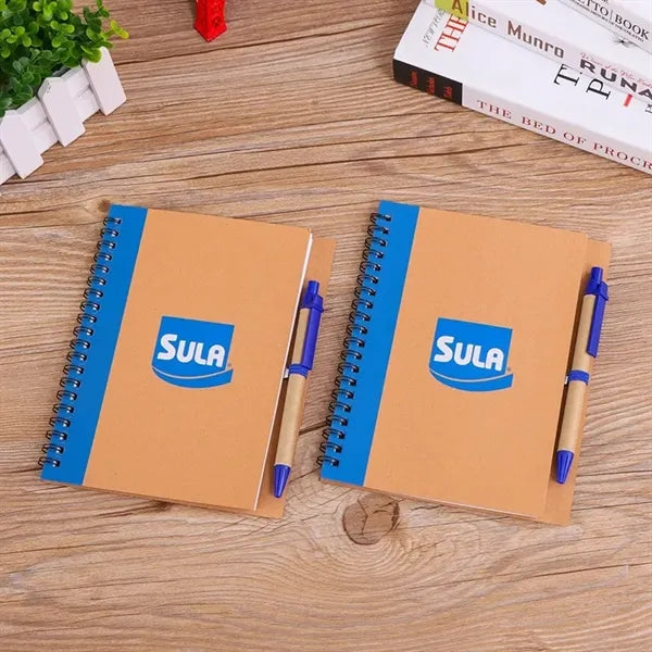 Kraft Cardboard CoverJournal Notebook with Pen